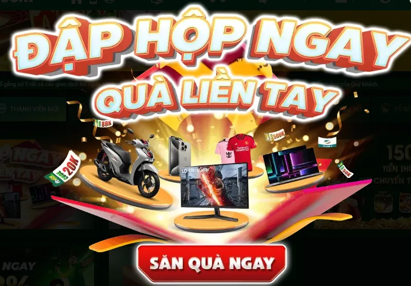 Đập hộp ngay quà liền tay của FB88.